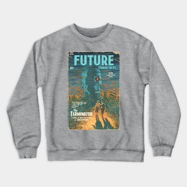 Future Terror Tales Crewneck Sweatshirt by sandradeillustration